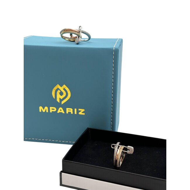 Mpariz Luxe Fashion Ring - Drie Lagen Designer