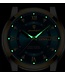 Poedagar Luxe HerenHorloge Zilver  Blauw & Groen - Gratis Armband bij elke bestelling (twv €29,95)