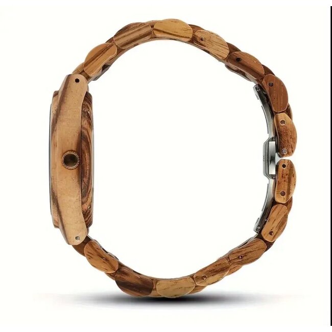 Houten Horloge Luxe Heren en Dameshorloge    Diamonds