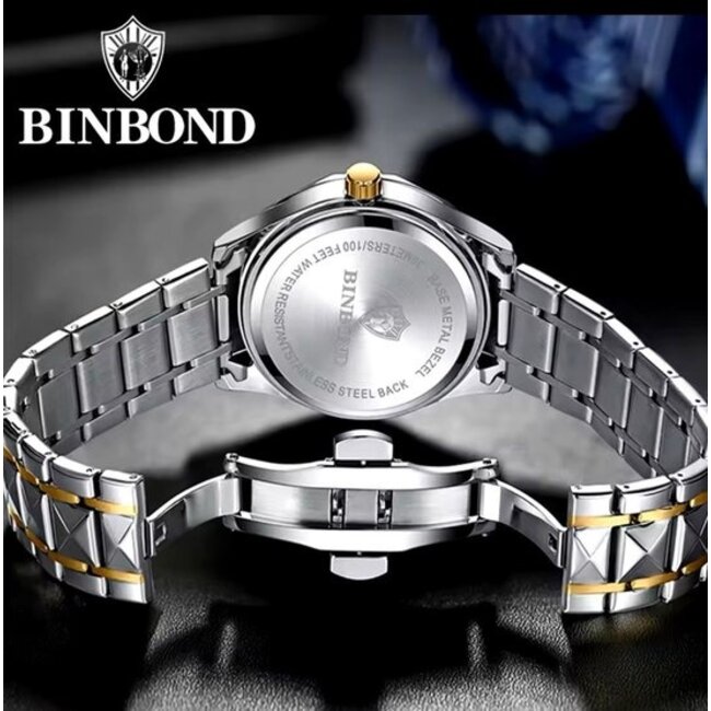 binbond Seraphine – dameshorloge met stalen band en klassiek design