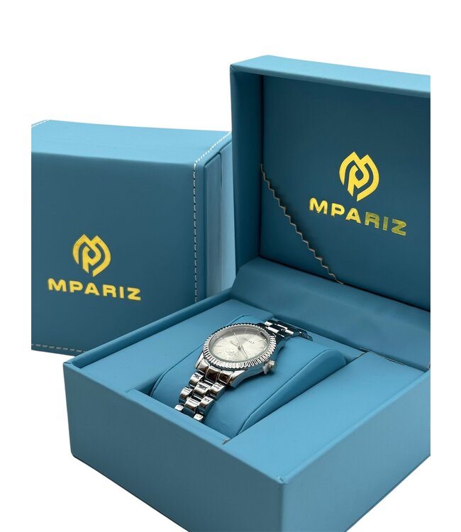 Grealy Dameshorloge Zilver, Grijs en Wit - Gratis Armband bij elke bestelling (twv €29,95)