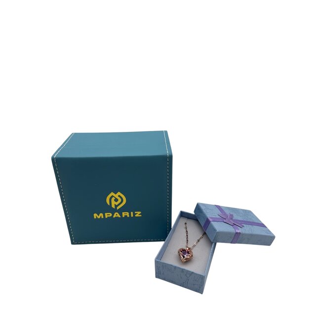 Mpariz Luxe Kristallen Ketting - Oceaan Hart Hanger