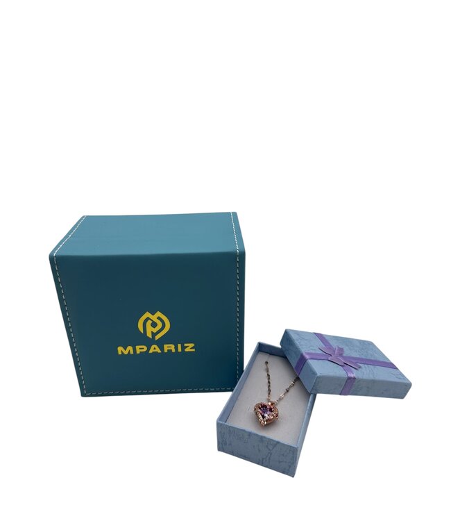 Mpariz Luxe Kristallen Ketting - Oceaan Hart Hanger