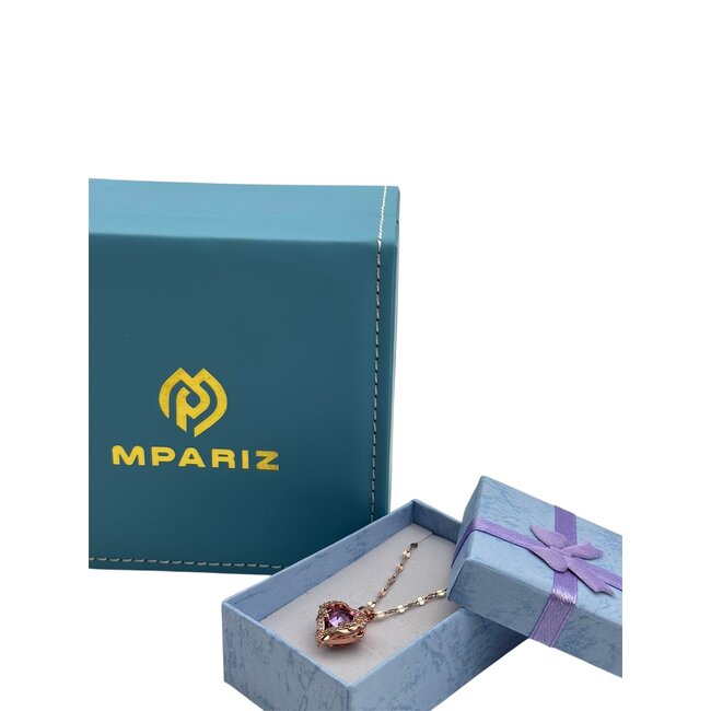 Mpariz Luxe Kristallen Ketting - Oceaan Hart Hanger