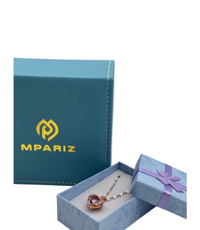 Mpariz Luxe Kristallen Ketting - Oceaan Hart Hanger