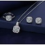 Mpariz 3-Delige Set - Ketting - Oorbellen - Ring met Diamonds