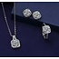 Mpariz 3-Delige Set - Ketting - Oorbellen - Ring met Diamonds
