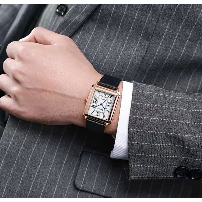 Mpariz Élégance – herenhorloge met leren band en klassiek design