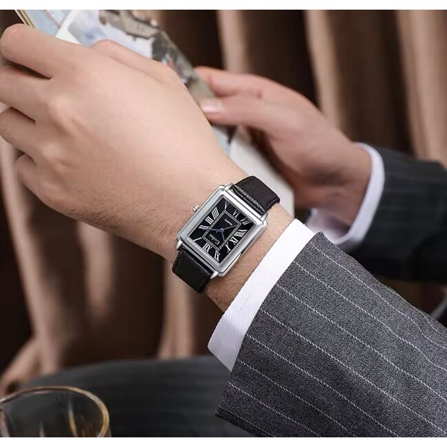 Mpariz Élégance – herenhorloge met leren band en klassiek design