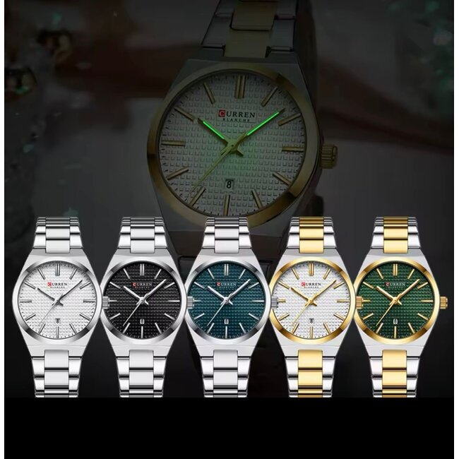 Curren Luxe Dameshorloge   Zilver  Wit