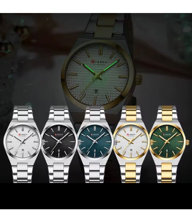 Curren Luxe Dameshorloge   Zilver  Wit