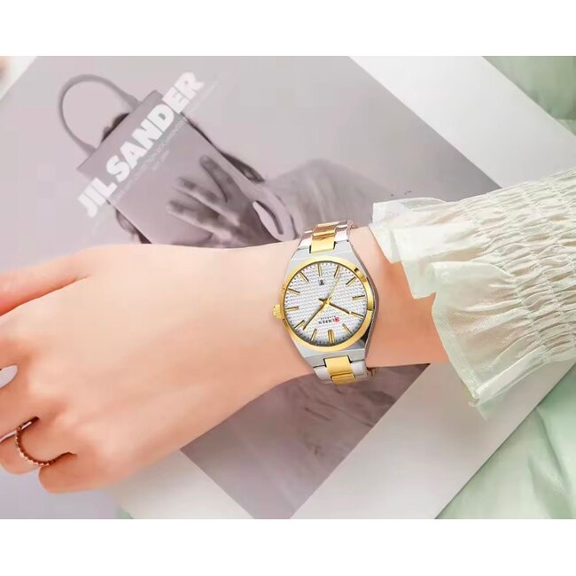 Curren Luxe Dameshorloge  Goud  Wit