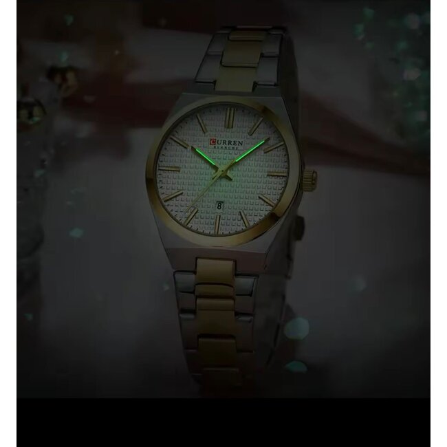 Curren Luxe Dameshorloge  Goud  Wit