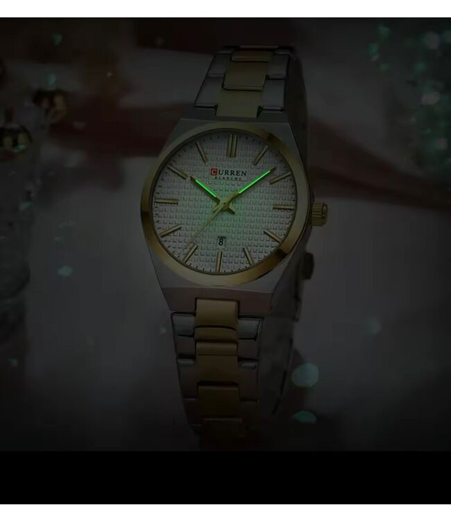 Curren Luxe Dameshorloge  Goud  Wit