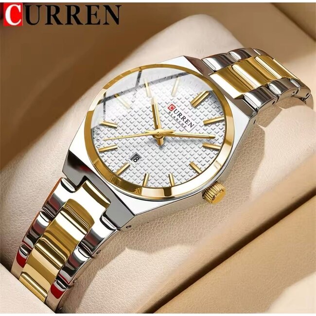 Curren Luxe Dameshorloge  Goud  Wit