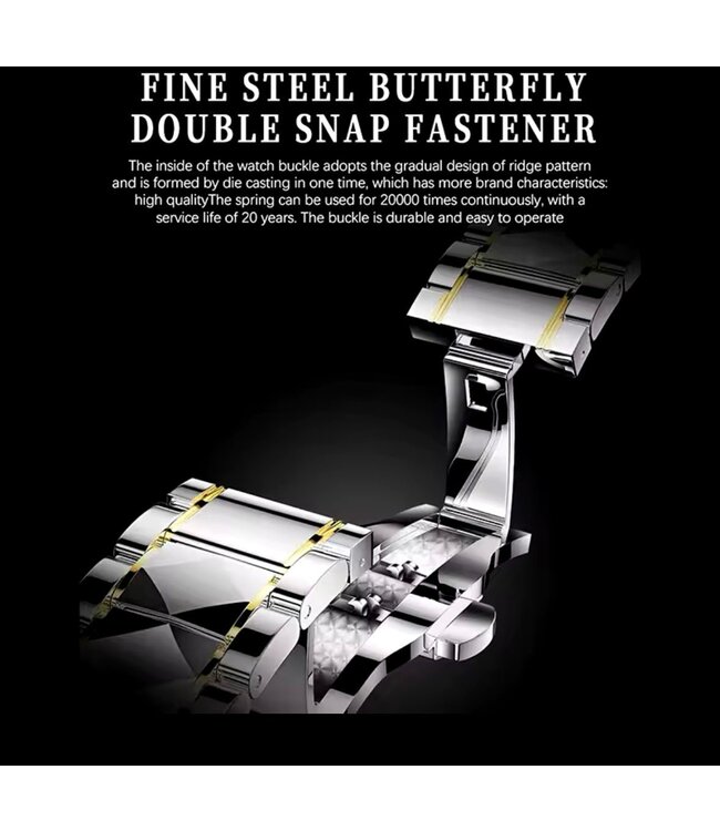 Binbond Luxe Dameshorloge Zilver  Grijs