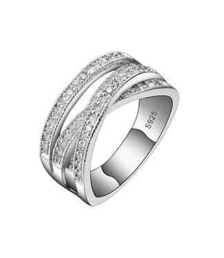 Mpariz luxe Dames Ring - 925 Sterling Met Zirkonia-diameter 18 mm