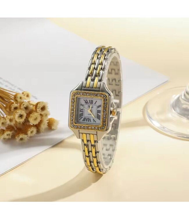 Ruili Dameshorloge Zilver, Goud en Wit