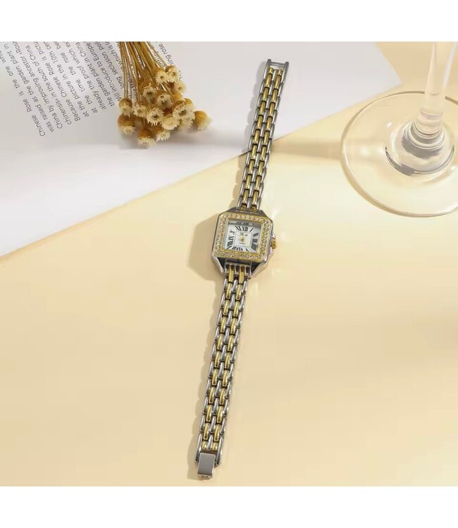 Ruili Dameshorloge Zilver, Goud en Wit