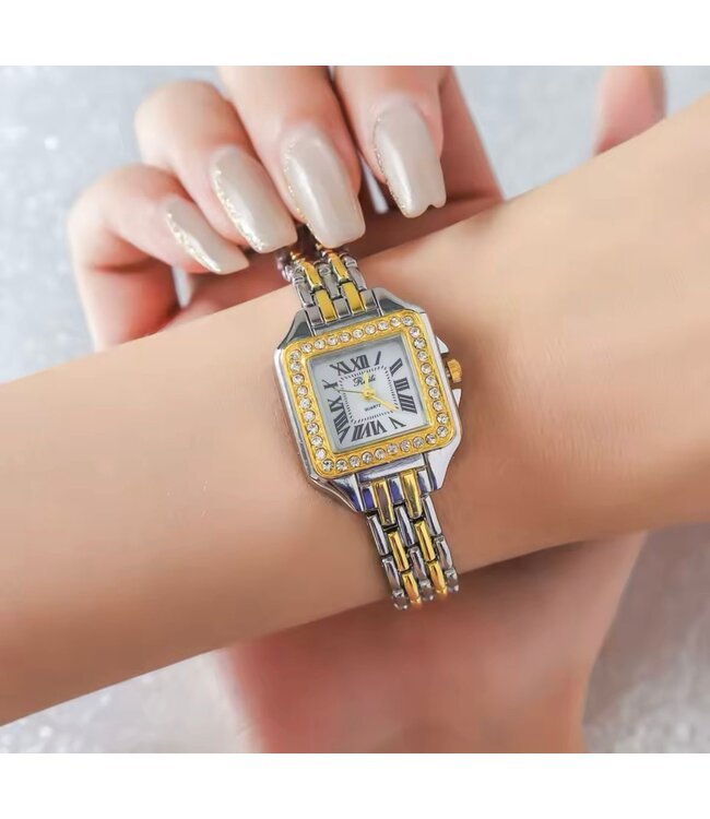 Ruili Dameshorloge Zilver, Goud en Wit