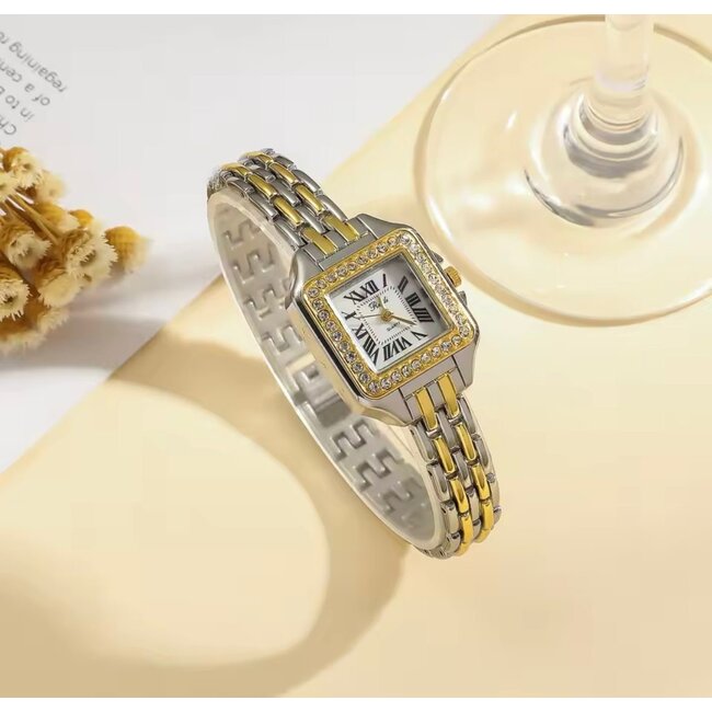 Ruili Dameshorloge Zilver, Goud en Wit