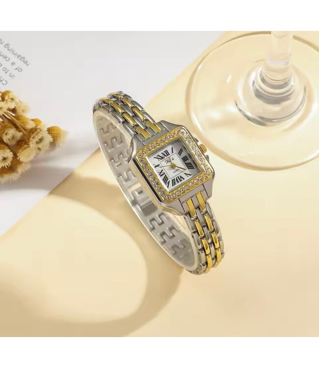 Ruili Dameshorloge Zilver, Goud en Wit