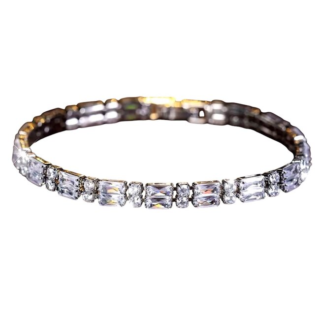 Mpariz Luxe Dames Armband - Goud - Witte Zirkoon