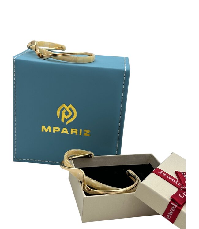 Mpariz Luxe Manchet Damesarmband - Met Faux Parel inlay