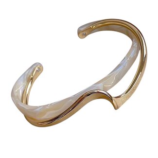 Mpariz Luxe Manchet Damesarmband - Met Faux Parel inlay