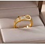 Mpariz luxe Dames Ring - Goud Kleur met Zirkonia