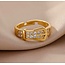 Mpariz luxe Dames Ring - Goud Kleur met Zirkonia