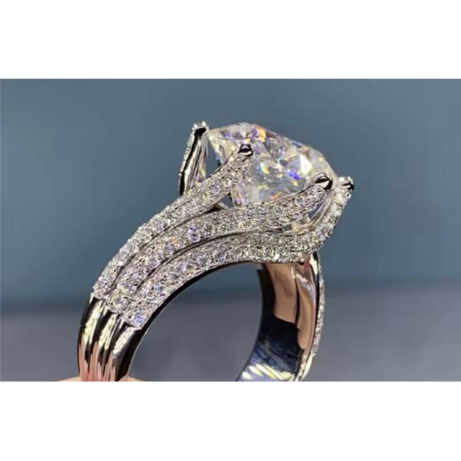 Mpariz Luxe Dames Ring - Zilver Kleur met Zirkonia