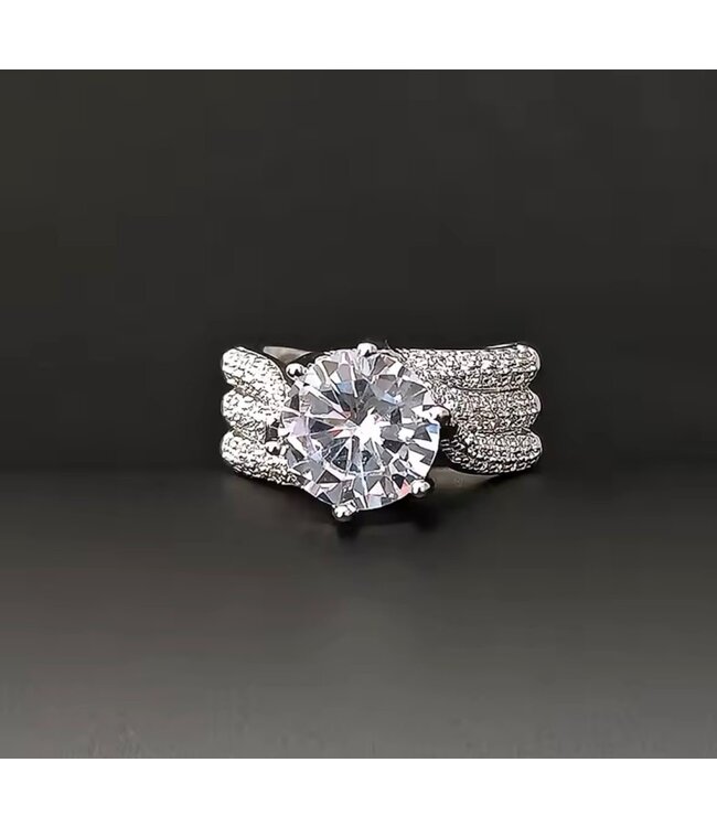 Mpariz Luxe Dames Ring - Zilver Kleur met Zirkonia