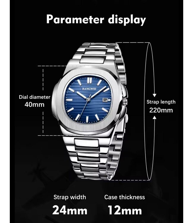 Mpariz Luxe Herenhorloges  - Gratis Armband bij elke bestelling (twv €29,95)