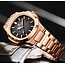 Poedagar Luxe Herenhorloge Rosé  Zwart