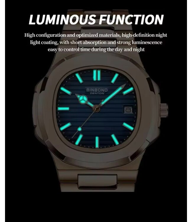 Poedagar Luxe Herenhorloge Rosé  Zwart - Gratis Armband bij elke bestelling (twv €29,95)