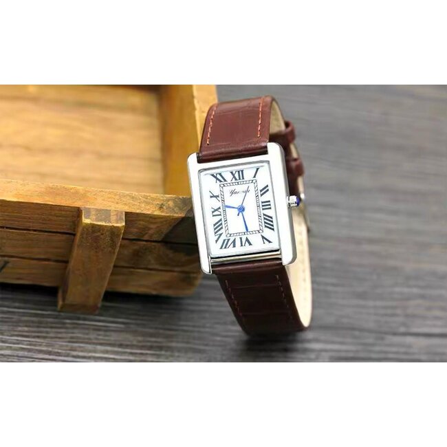 Mpariz Carré – herenhorloge met leren band en klassiek design