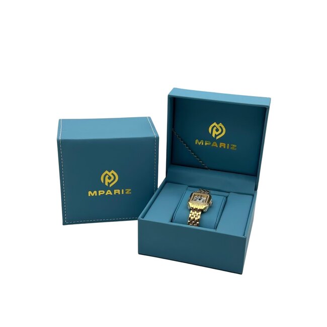 Mpariz Dameshorlogen Goud en Wit met Diamonds