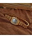 Mpariz Dameshorlogen Goud en Wit met Diamonds - Gratis Armband bij elke bestelling (twv €29,95)