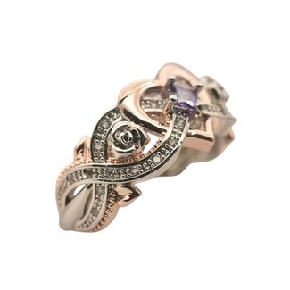 Mpariz Lux Dames ring  Zilver Rosé Diamonds diameter 19 mm