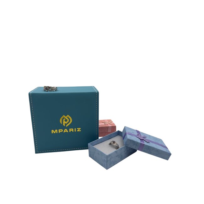 Mpariz Luxe dames ring Zilver Rosé  Diamonds Diameter 19 mm