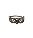 Mpariz Luxe dames ring Zilver Rosé  Diamonds Diameter 19 mm