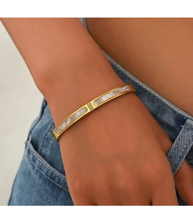 Mpariz Luxe Damesarmband  Titanium  Armband  Zirkonia Inleg