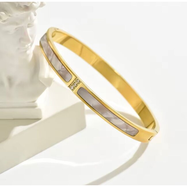 Mpariz Luxe Damesarmband  Titanium  Armband  Zirkonia Inleg