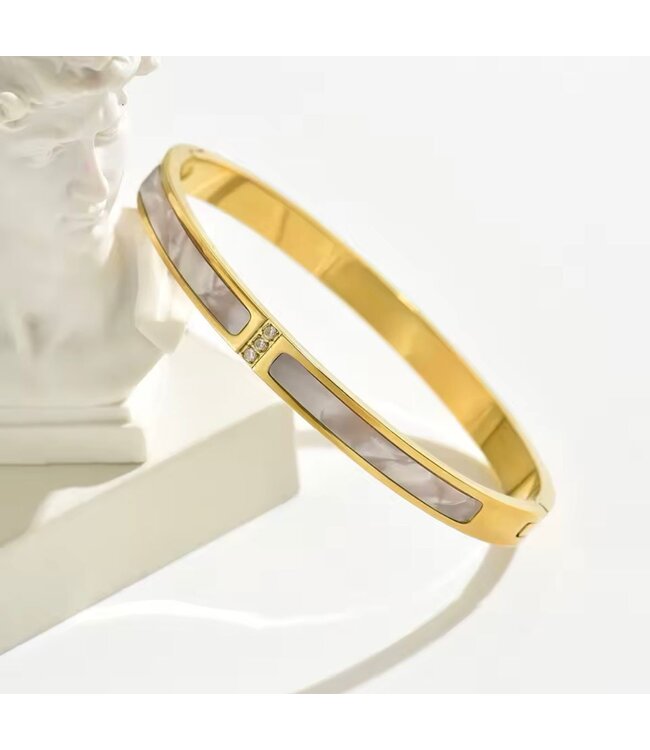 Mpariz Luxe Damesarmband  Titanium  Armband  Zirkonia Inleg