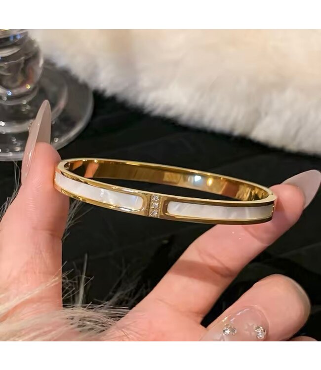 Mpariz Luxe Damesarmband  Titanium  Armband  Zirkonia Inleg