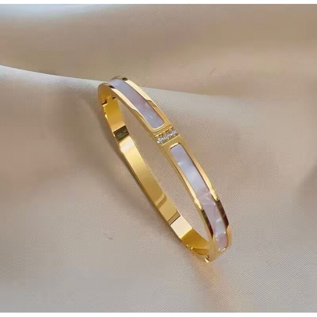 Mpariz Luxe Damesarmband  Titanium  Armband  Zirkonia Inleg