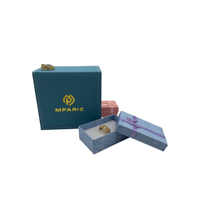 Mpariz Luxe Damesring  Goud  Diamonds diameter 19 mm