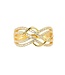 Mpariz Luxe Damesring  Goud  Diamonds diameter 19 mm