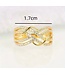 Mpariz Luxe Damesring  Goud  Diamonds diameter 19 mm